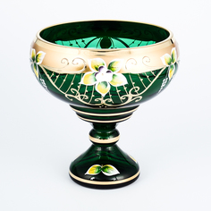 Конфетница Зеленая Bohemia Star Crystal 16 см