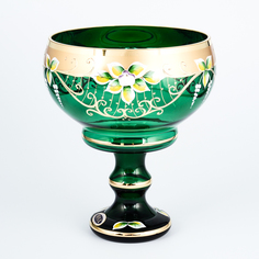 Конфетница зеленая Bohemia Star Crystal 20 см