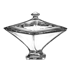 Конфетница с крышкой Crystalite Bohemia Quadro 22 см