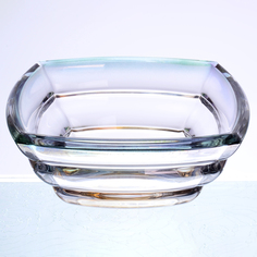 Конфетница зеленая Bohemia Gold Segment 20 см