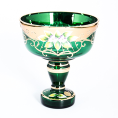 Конфетница Зеленая Bohemia Star Crystal 13 см