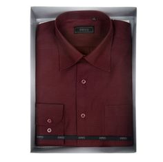 Рубашка мужская Conti Uomo Conti Uomo 2-06 бордовая 50 RU