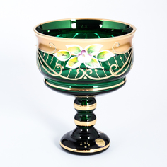 Конфетница зеленая Bohemia Star Crystal 13 см