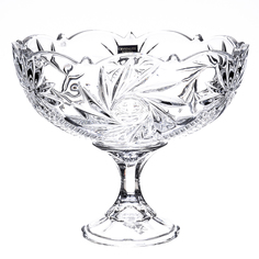 Конфетница на ножке Crystalite Bohemia Pinwheel 22 см
