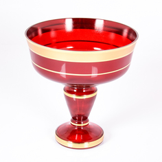 Конфетница красная Bohemia Star Crystal 20 см