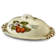 Масленка с крышкой Caroline Artigianato ceramico Груша 225х155мм