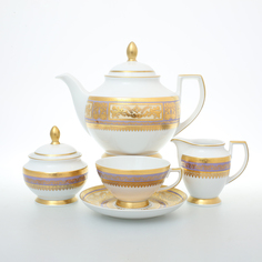 Чайный сервиз Falkenporzellan Diadem Violet Creme Gold 6 персон 17 предметов