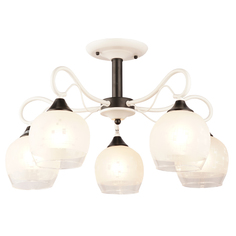 Люстра потолочная 5*60Вт Е27 IMEX MD.0764-5-S WT+BK