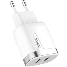 Сетевое зарядное устройство Hoco C64A Engraved White