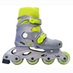 Коньки роликовые Action PW-120-3 серый/салатовый, р. 35-38 Action!