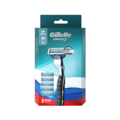 Мужская бритва Gillette Mach3 с 5 сменными кассетами