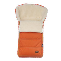 Конверт зимний меховой Nuovita Alpino Lux Bianco Arancio, Оранжевый