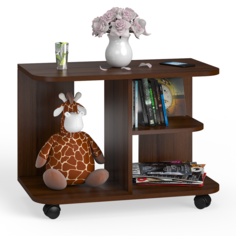 Стол журнальный на колёсиках Мебельный Двор СЖ-11 орех, 80х45х56 см