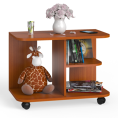 Стол журнальный на колёсиках Мебельный Двор СЖ-11 вишня, 80х45х56 см