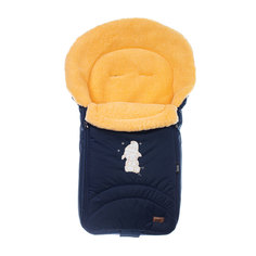 Конверт зимний меховой Nuovita Tundra Pesco Blu scuro, Темно-синий