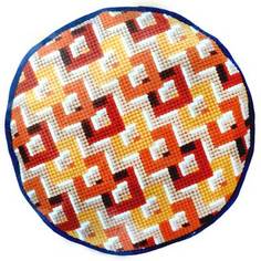 Набор для вышивания подушка круглая Геометрический узор 40 см арт. PN-0144835 Vervaco