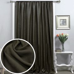 Штора Amore Mio Лен однотонный 2,0x2,7 1 шт.Коричневый