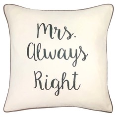 Декоративная наволочка Altali Mrs. Always Right (43х43)