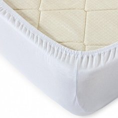 Простыня ТМ Вселенная текстиля на резинке Emmanuel Цвет: Белый (120х200)