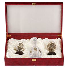 Город Подарков Набор 2 бокала коньяк Охота и Штоф с накладками