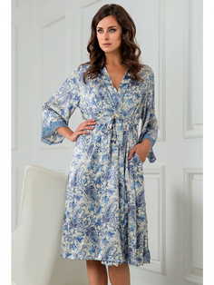 Шелковый халат женский Mia-Mia 5919 Mia-Amore голубой XXL/XXXL