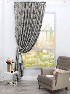 Штора Amore Mio Жаккард Classic 2,0x2,7 1 шт. Черный