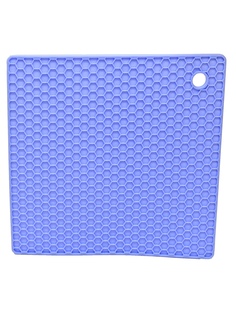 Силиконовая подставка под горячее, квадрат CoolKitchen TDK022BLUE