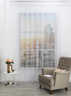 Штора Amore Mio Вышивка Premium 3,0x2,7 1 шт. Серебряный