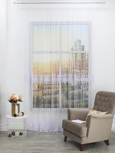 Штора Amore Mio Вышивка эконом 3,0x2,7 1 шт. Белый