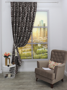 Штора Amore Mio Блэкаут жаккардовый 2,0x2,7 1 шт. Венге