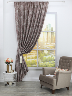 Штора Amore Mio Жаккард Classic 2,0x2,7 1 шт. Брусника