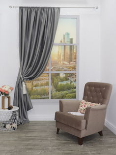 Штора Amore Mio Блэкаут тиснение 2,0x2,7 1 шт. Серый