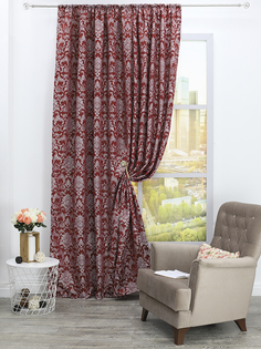 Штора Amore Mio Жаккард базовый 1,45x2,7 1 шт. Бордовый