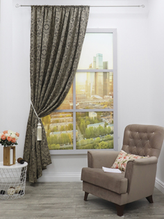 Штора Amore Mio Жаккард Classic 2,0x2,7 1 шт. Венге