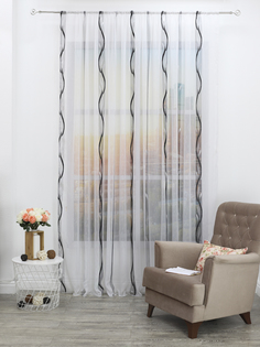 Штора Amore Mio Фентези жаккард 3,0x2,7 1 шт. Черный/белый