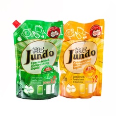 Набор JUNDO из 2-х концентрированных гелей д/мытья посуды Juicy Lemon и Green tea 800 мл