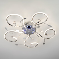 Светодиодный потолочный светильник с подсветкой 90129/5 хром Eurosvet