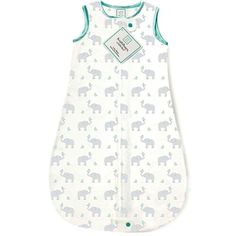 Спальный мешок SwaddleDesigns zzZipMe Sack Flannel SC Elephant & Chickies 12-18M