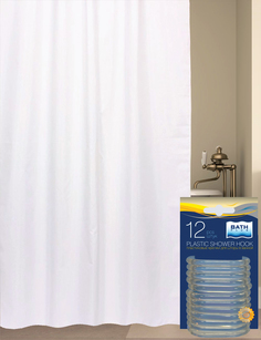 Комплект штора для ванной и кольца GOLD RAIN 180x200 AKJAC1509 Bath Plus