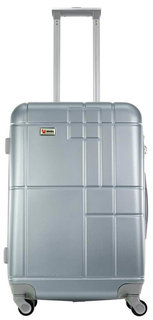 Чемодан Union Geometry, серебристый, 68 см, M Юнион