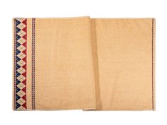 Полотенце махровое банное с узором Verona Octo, 90x50, бежевый