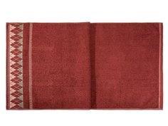 Полотенце махровое банное с узором Verona Octo, 90x50, бордовый