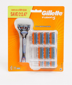 Набор из бритвы и 11 картриджей Gillette - Fusion 5-Бесцветный