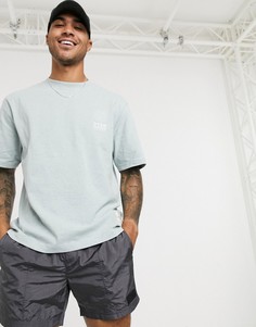 Меланжевая oversized-футболка мятного цвета River Island-Зеленый