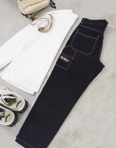 Черные классические брюки с контрастными швами Kickers-Черный