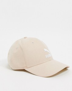 Бежевая бейсболка из искусственной замши Puma-Бежевый
