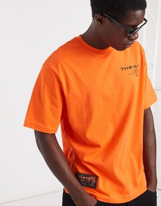 Оранжевая футболка с принтом River Island-Оранжевый