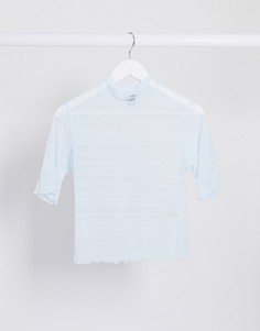 Голубой топ Monki-Синий