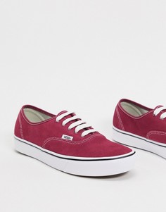 Бордово-белые замшевые кеды Vans ComfyCush Authentic-Красный