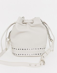 Белая сумка-мешок Replay-Белый